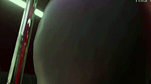 Kiriko ninjaen viser sin store røv i Overwatch anime action.