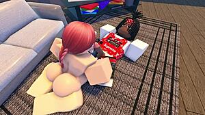 Makima on Roblox Takes Double Penetration in Wild Gangbang with Huge Monster Cocks