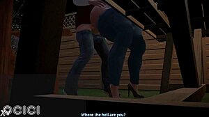 Big tits mature gets from behind fucking in 3D cartoon show with American Dad voyeur ass action
