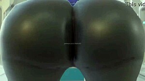 D.Va shines as a princess with a stunning big ass in Overwatch gameplay.