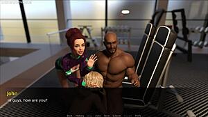wife shocks husband by sucking huge bbc at gym. hottest 3d porn game action!