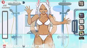 Yo, shower against the glass with multiple characters getting fucked in Hole House Rule 34