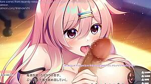 Onee-chan's erotic manga scenes unfold with subtitles in anime style.