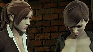 Claire Redfield and Moira Burton Lesbian Kiss Full Video?