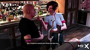 Dos personajes uno al lado del otro en juego de negocios de moda