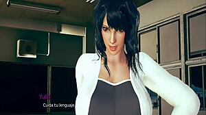 I crave my sexy teacher's big tits and monster cock