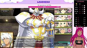 Vtuber Lewdneko Plays Evenicle Part 4. Her Cute Moaning Fills the Solo Session with a Vibrator!
