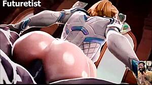 Holy crap! Kiriko deepthroats a hard cock while her bald pussy gets sucked. Thicc Emma Frost takes anal from Venom