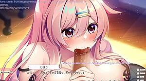 Onee-chan's erotic manga scenes unfold with subtitles in anime style.