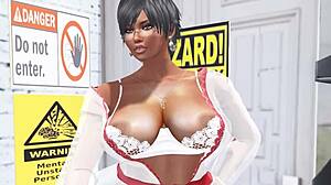 Young Nurse Faces Seduction from Patient Group with Kissing and Fingering!