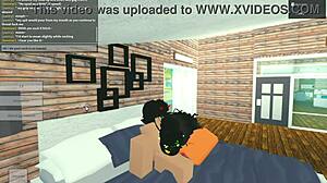 זונה רובלוקס רוכבת על זין מפלצתי בזיון אנאלי רטוב