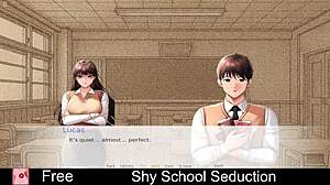 shy schoolgirl gets drawn into a seductive hentai game with erotic twists.
