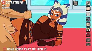 ahsoka in multiple positions with creampie scenes from hole house game