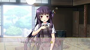 What happens when you dive into chrono clock with sawatari min in this hentai game adventure?