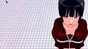 Suguha’s 3D Hentai Passion Unfolds in Shower After Intense Gym Session