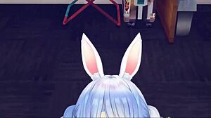 Usada Pekora Post-Sex Scene in Haniwa’s Miniature Garden with Petite Anime Charm