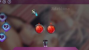 可愛いハニーがヘンタイゲーム第3部でツルツルオマンコとアナルを探検、毛なしの魅力満載！