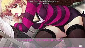 subtle blowjob and big tits celebration for yuka's promotion in erotica yuuwaku route 4