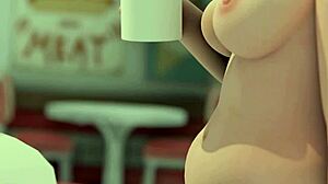 Mercy gets big and wild in Overwatch 3D cartoon action