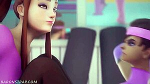 Sombra and Brigitte Naughty Workout - Wow!