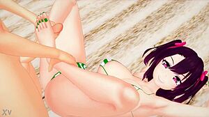 what’s hotter than anal pounding with a wild footjob and paizuri combo?