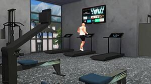 yo, unscheduled gym time got naughty in 3d hentai preview!