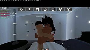 激烈的Roblox公寓后入式操，在狂野动画场景中