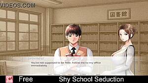 shy schoolgirl gets drawn into a seductive hentai game with erotic twists.
