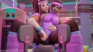 Sombra and Brigitte enjoy cute workout in Overwatch game animations