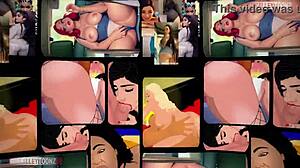 Walls of Big Booty Sex Scenes Make a Collage of Interracial Group Action with Mature Anime Giants