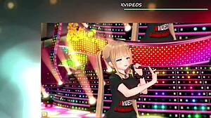 Reimu gets tit squeezing and handjob in 3dcg big tits anime from touhou project