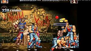 Yo, Hentai Mugen Level 1 fighter gets gangbanged doggystyle with creampie!