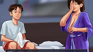 Stepmom busted me jerking off in summer saga