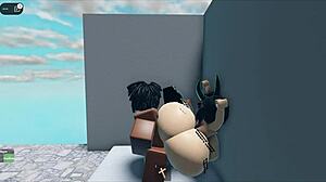 Whore Takes Black Cock Hard in Roblox Fucking Scene