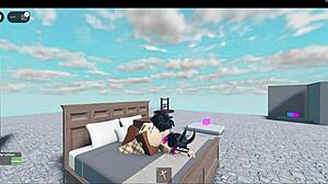 Whore Takes Black Cock Hard in Roblox Fucking Scene