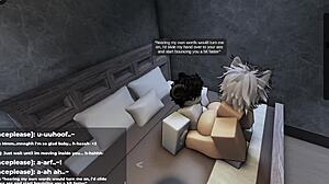 Roblox femboy pup is so cute while getting bred in this animation