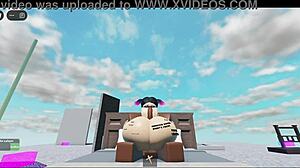 Whore Takes Black Cock Hard in Roblox Fucking Scene
