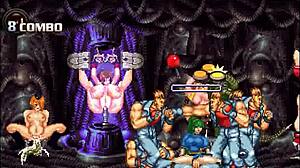 Хентай Mugen Линдис ловит кремпай в японской гангбанг догги