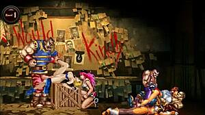 Yo, Hentai Mugen Level 1 fighter gets gangbanged doggystyle with creampie!
