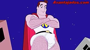The cartoon hero gives his ass in gay action. Heroes clash in surprising hentai anime encounters.