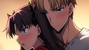 Rin Tohsaka and Jonathan Jon ride hard in Fate Stay Night