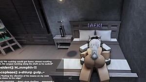 Roblox femboy pup is so cute while getting bred in this animation
