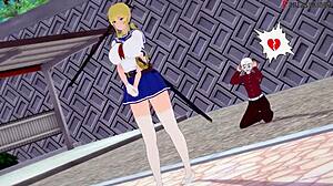 miyabi rides cowgirl style while jill takes it hard from behind