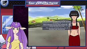 Avatar Last Airbender Four Elements Trainer Pt 31 - Beach Blowjob with Big Tits