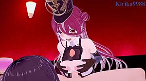 Houshou Marine and Tokino Sora in Kimono for Intense Hololive VTuber Hentai Sex