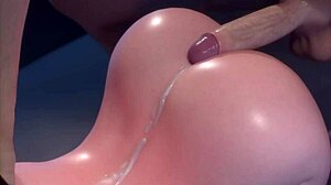 wow, d.va from overwatch takes a huge cock in her tight ass!