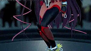 Kuromaru performs detailed dancing moves with mona and yukikaze lamb in 3d rule 34 animation