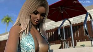blonde sneaks quiet orgasm in public pool for emma 2