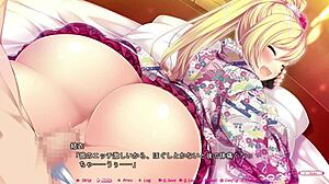 Detailed scene of Yui Hakari making lovers in Hajilove ending