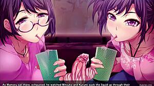 Visual novel explores zero chastity in Kurumi's twin slut route.